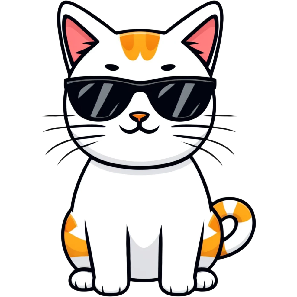 Cat with sunglasses emoji