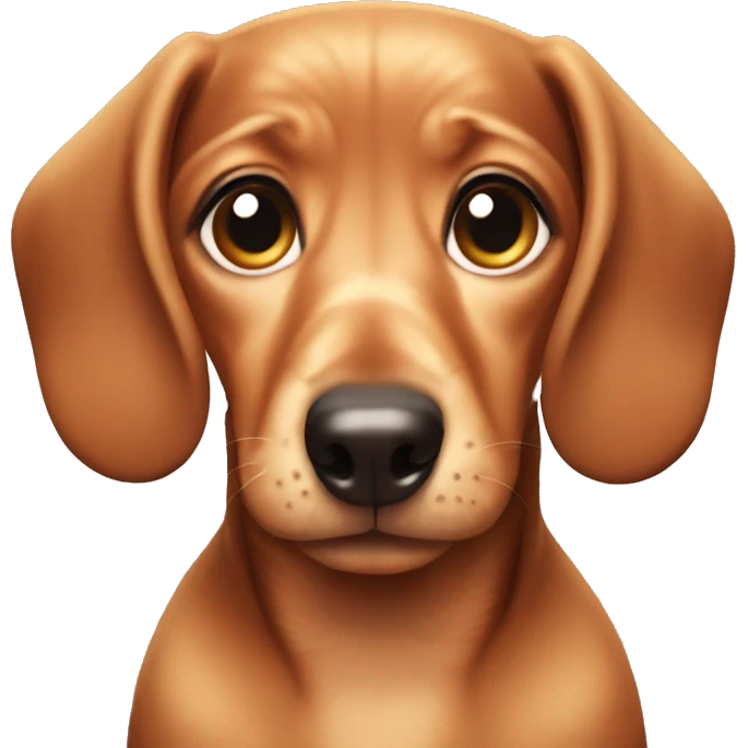 cute dachshund puppy looking disgusted emoji