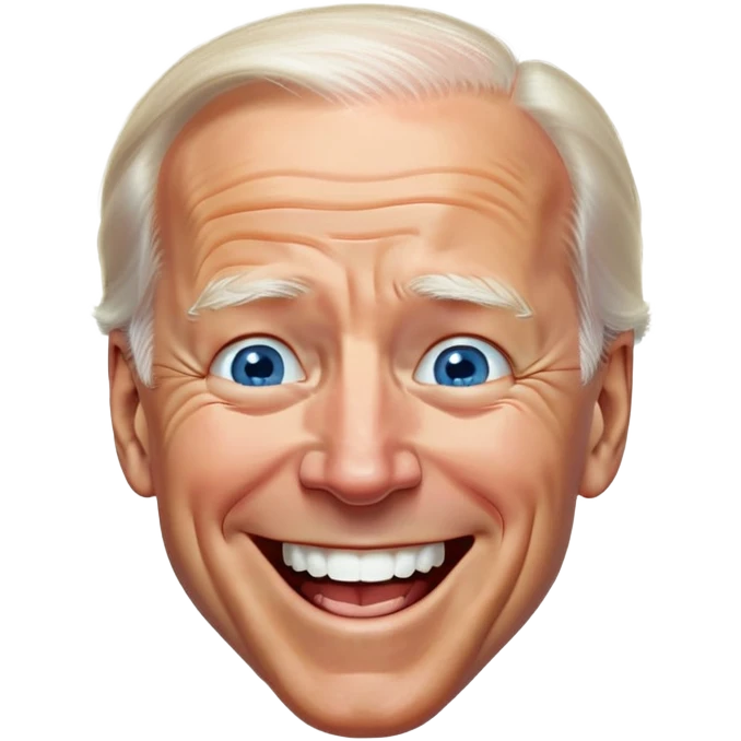 Joe Biden blue eyes laughing emoji