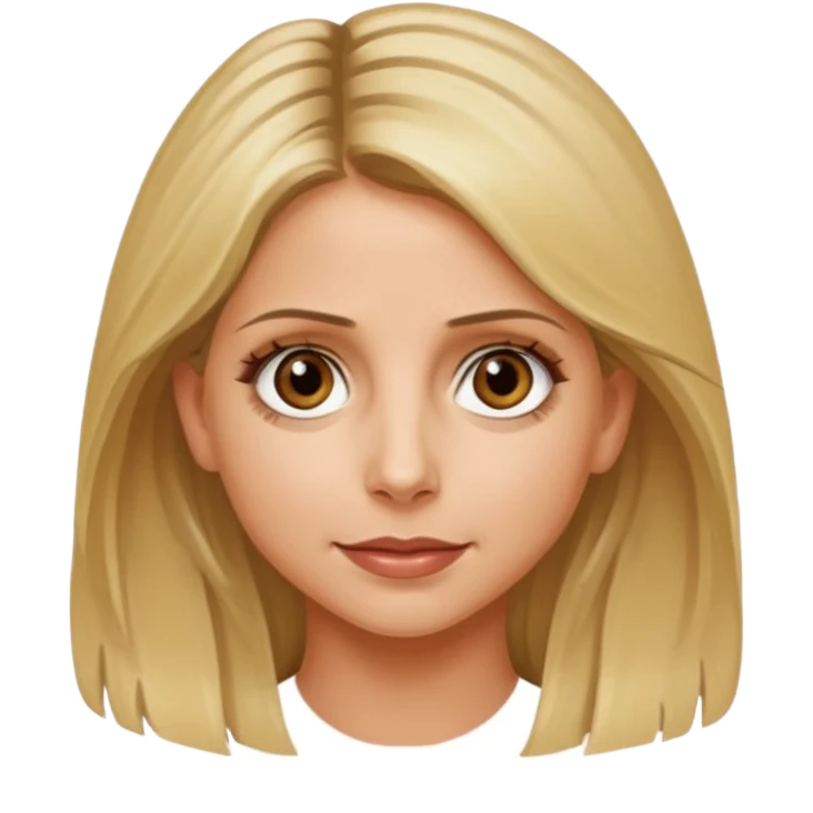 Sarah Michelle Gellar with hazel eyes emoji