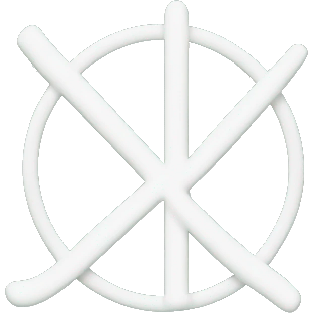 white L in circle on green background emoji