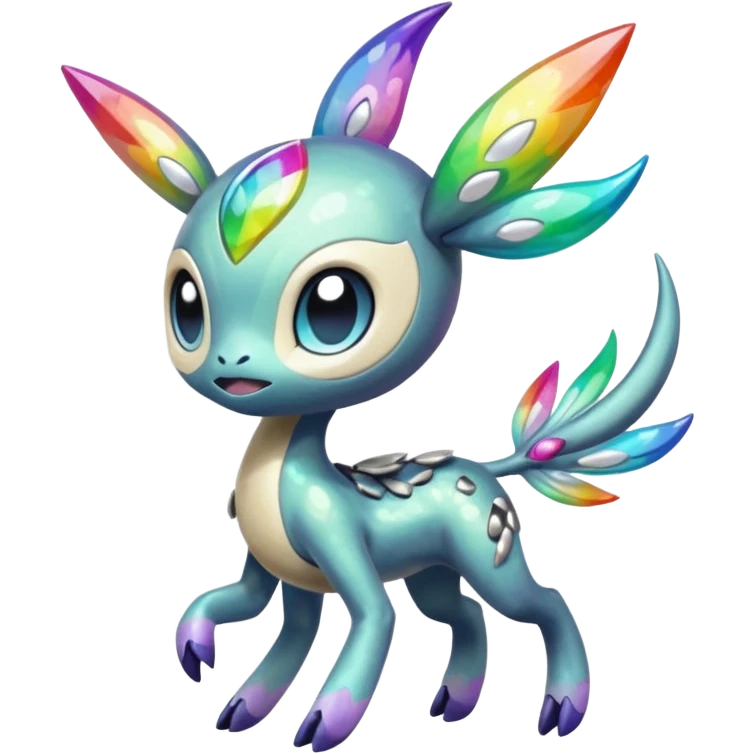 Colorful Shiny Edgy Cool Badass Painted Splashed Exotic Meloetta-Palkia-Stitch-Fakémon-creature-hybrid emoji