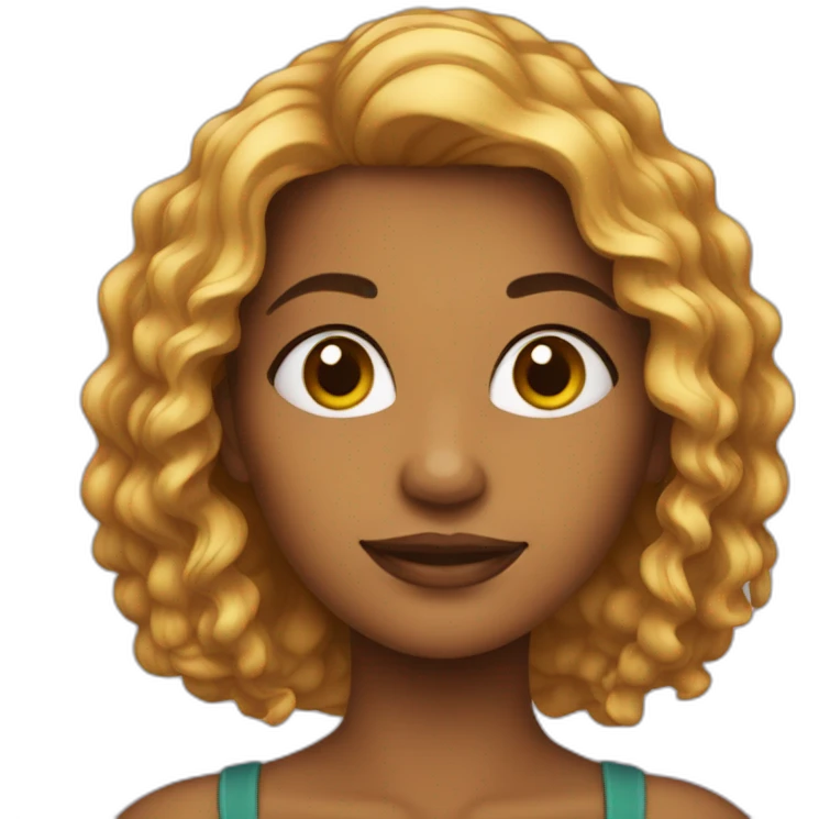 mulher de cabelo de trança emoji