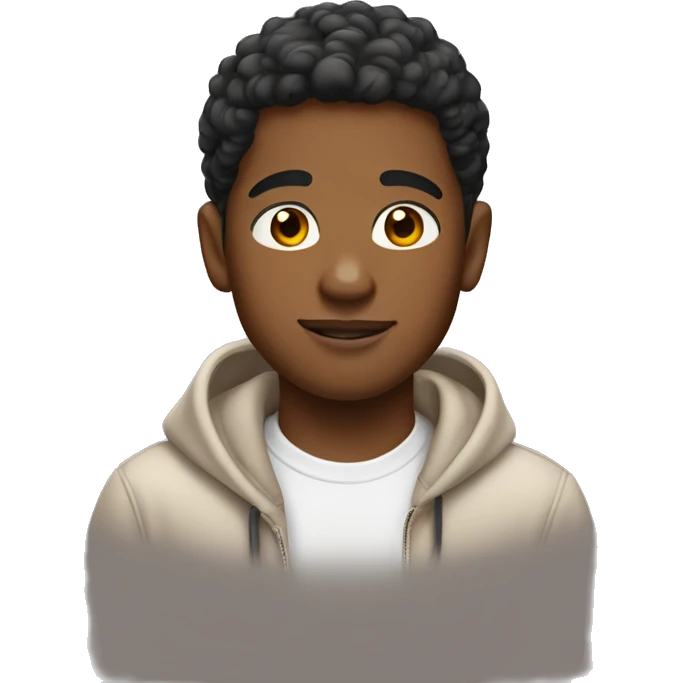 pretty brown boy wearing airpod maxes emoji