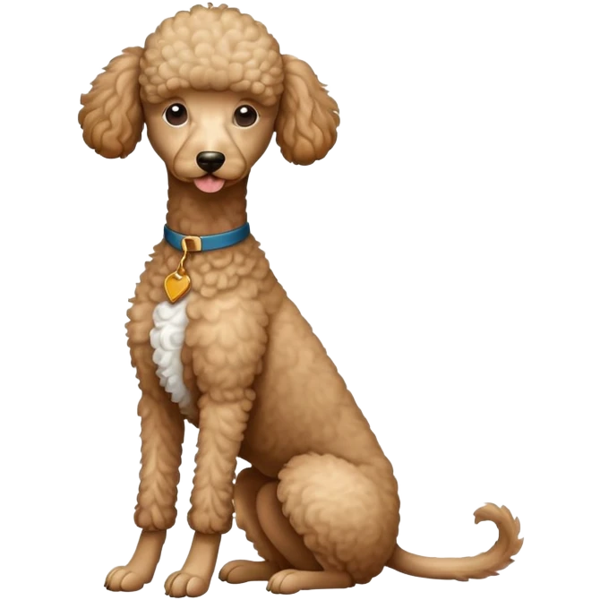 Super Skinny - Light Brown - Poodle - Sitting - No Collar emoji