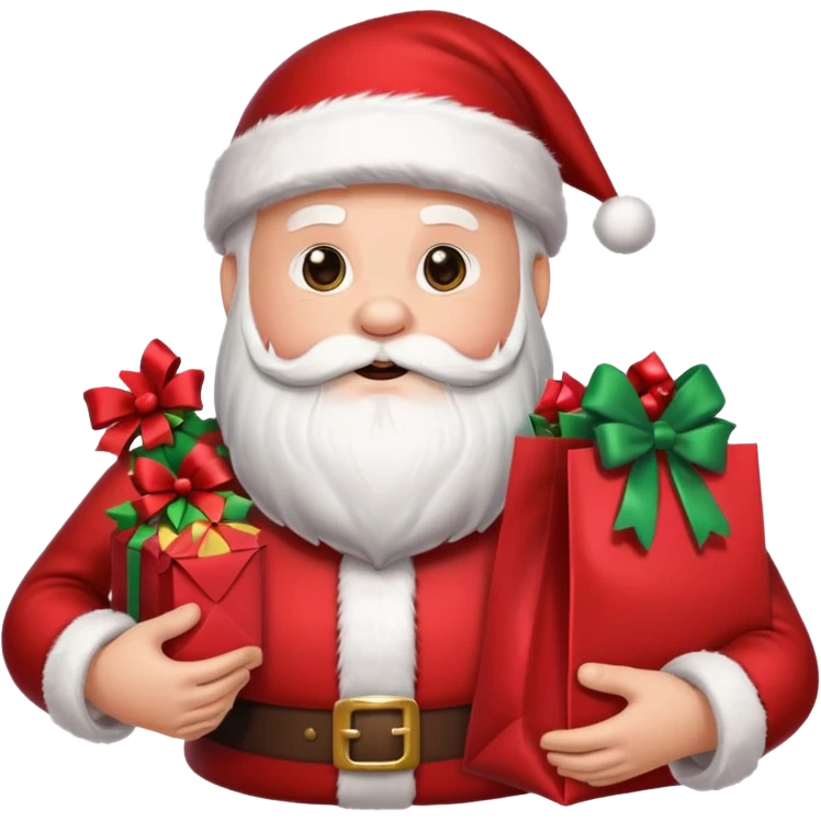 Santa Claus gift bag emoji