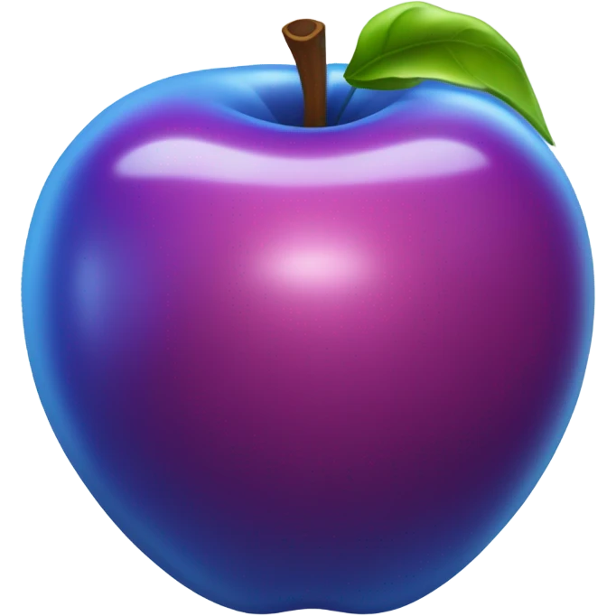 Blue apple emoji