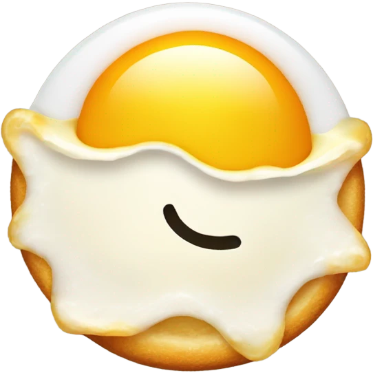 Fried egg with arms and legs emoji