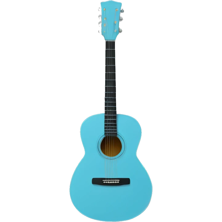 light blue acoustic guitar  emoji