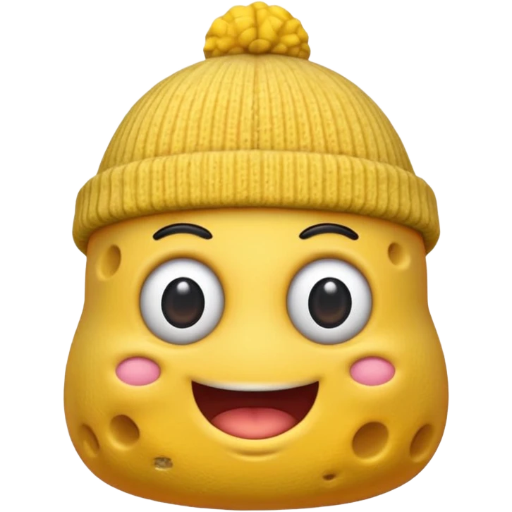 Bob esponja con un el gorro del crustáceo cascarudo emoji