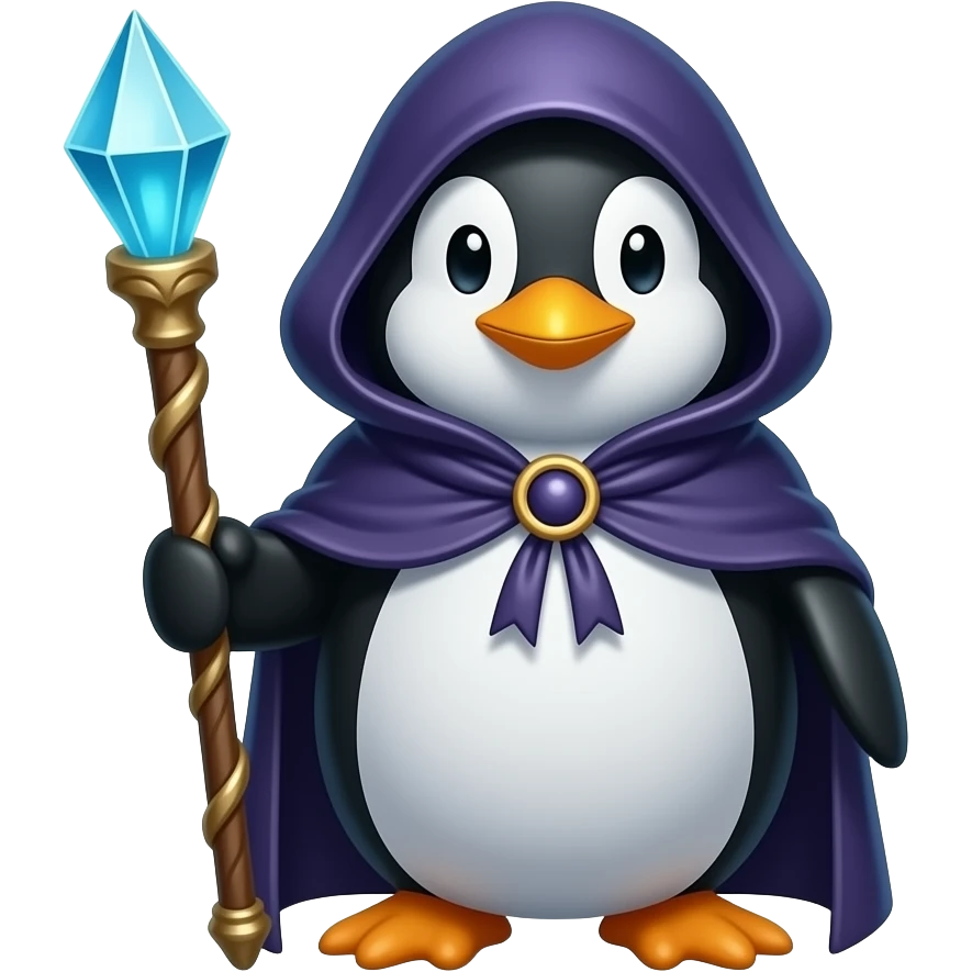 Penguin Wizard emoji