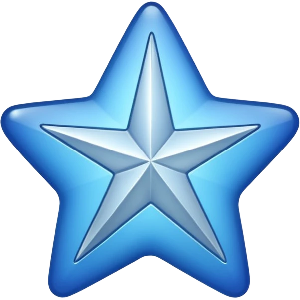 generate a instagram blue tick emoji with a white tick in between a star having 11 points and emoji