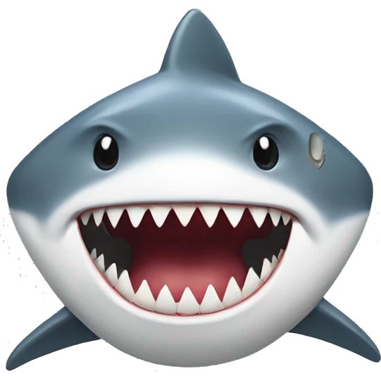 Shark with toothpick in mouth emoji