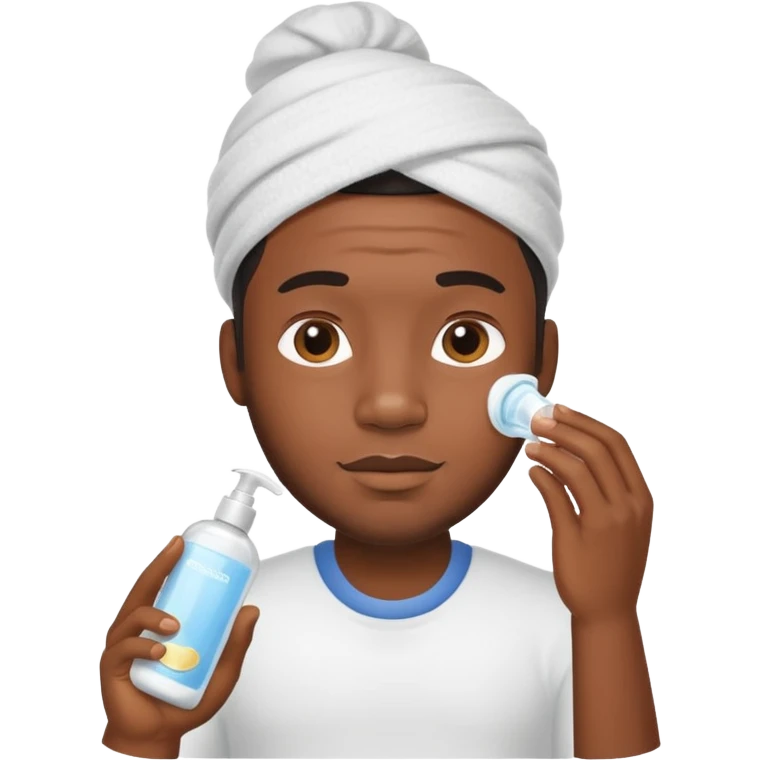Baby oil and lotion black man emoji
