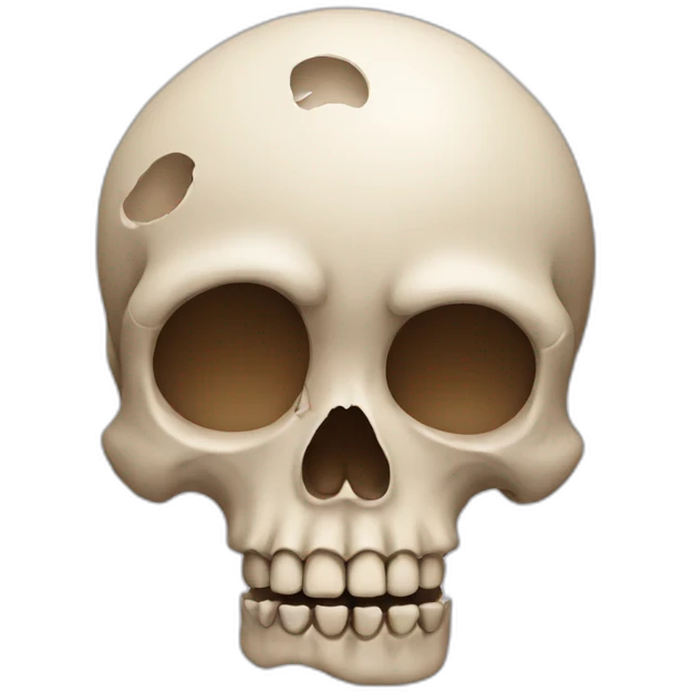 skull with hole in heads emoji