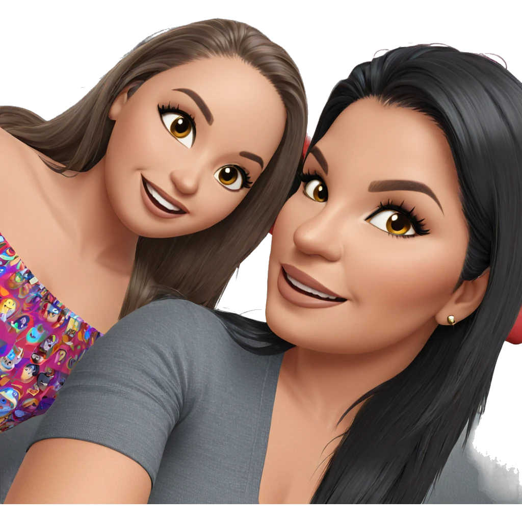 friends with beautiful smiles emoji