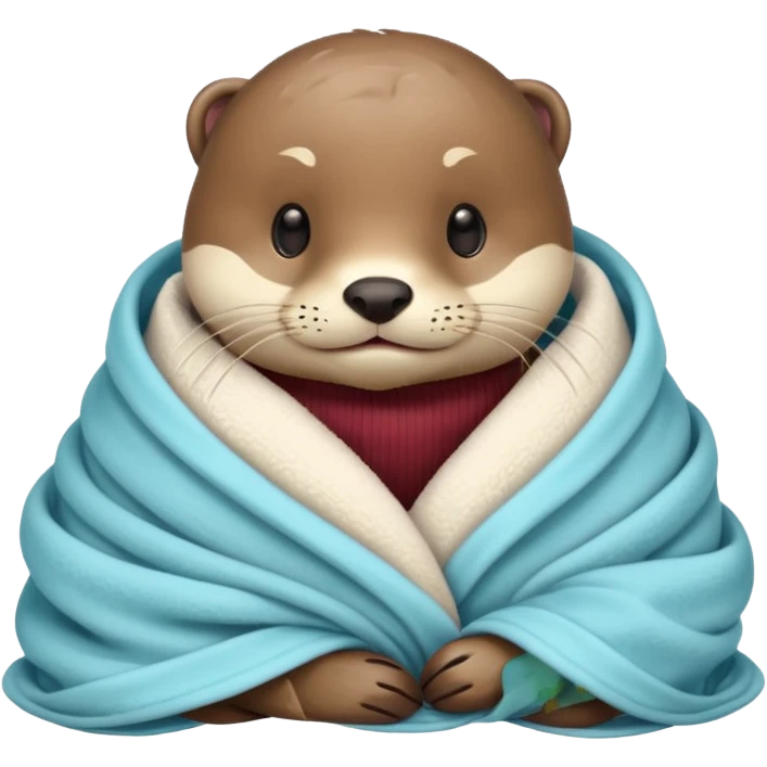 otter wrapped in blanket emoji