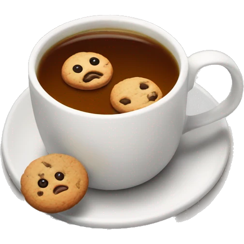 Mug Tea with cookies nearby emoji