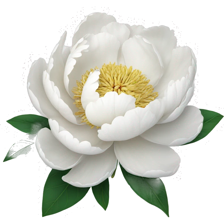White peony flower emoji