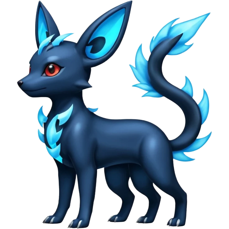 Blue Shiny Umbreon-Salandit-Jolteon-fusion emoji
