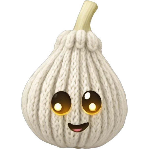 knitted garlic emoji