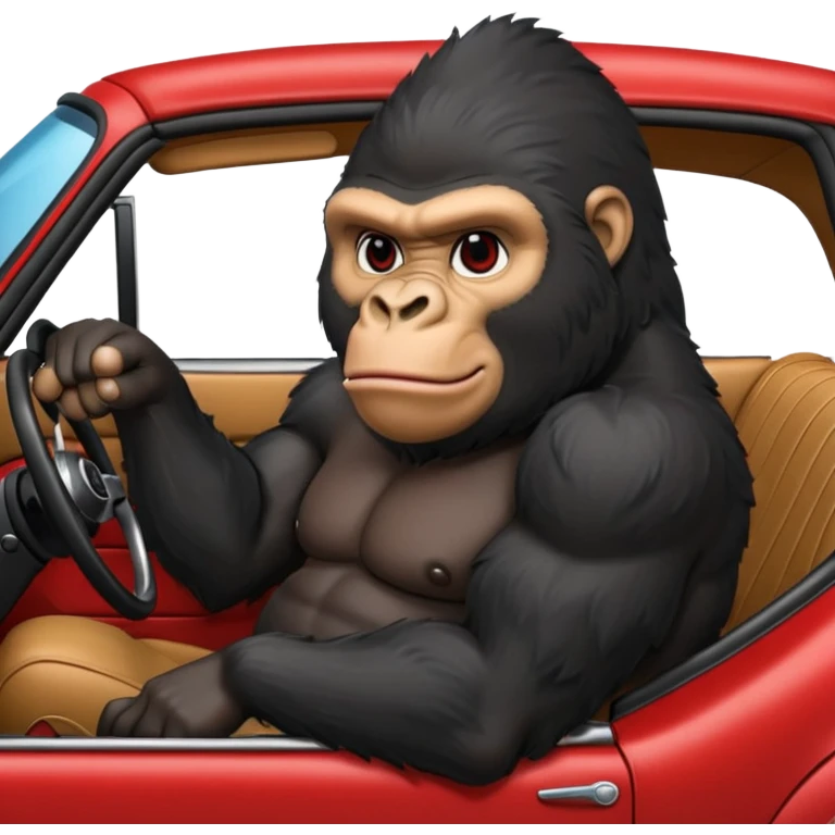 Gorilla in a coupe emoji