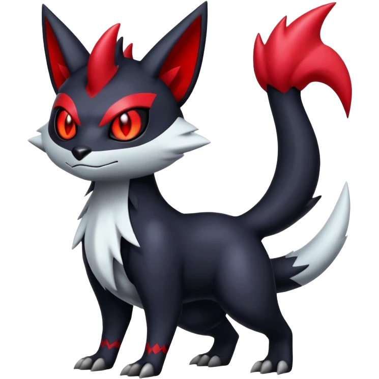 Shiny Dark Exotic Weavile-Darkrai-Torracat-Zangoose-Hybrid-Creature emoji