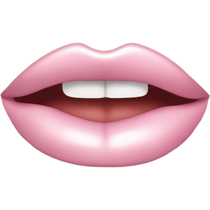 Light Pink glossy lips    emoji