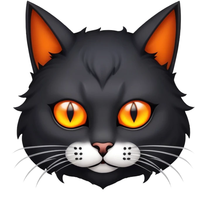 Cat wearing devil horns emoji