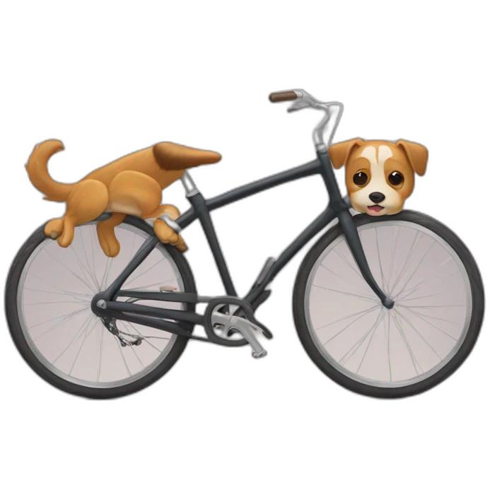 chien qui fait du vélo emoji