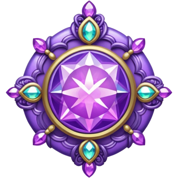 glitter purple amulet emoji