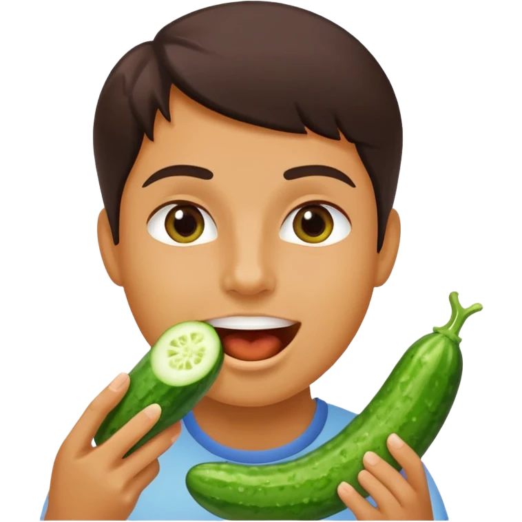 🤤 with cucumber  emoji