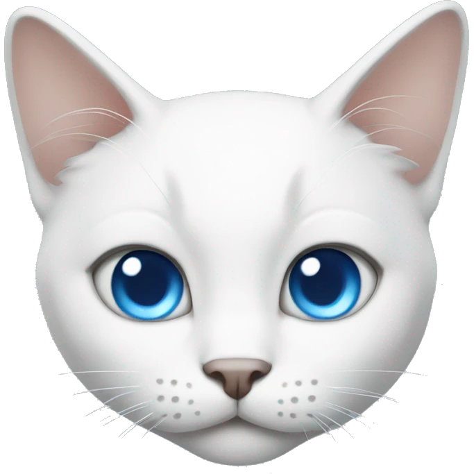 White cat with blue eyes emoji