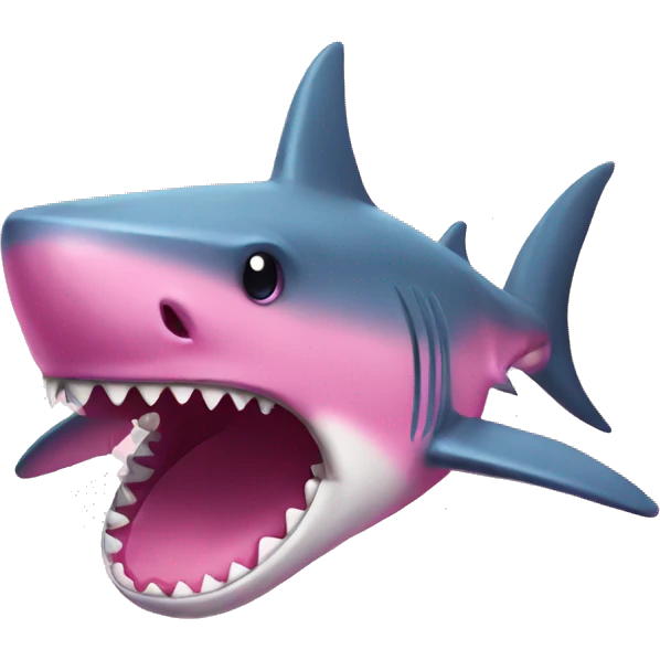 pink shark emoji