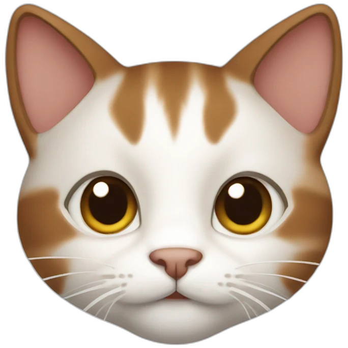 Brown and white cat emoji