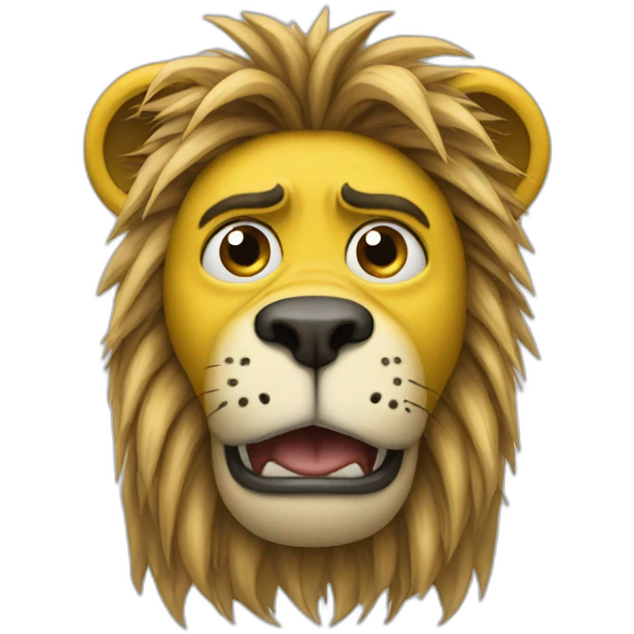 crying minion with lion cap emoji