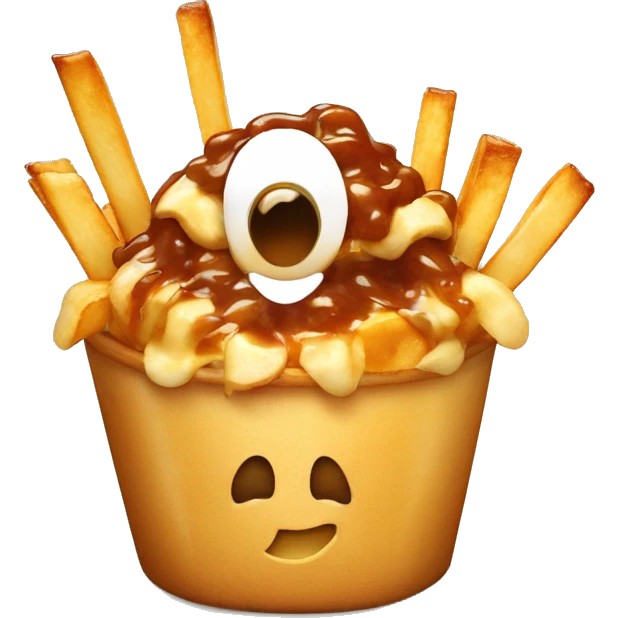 poutine qui mange une poutine emoji