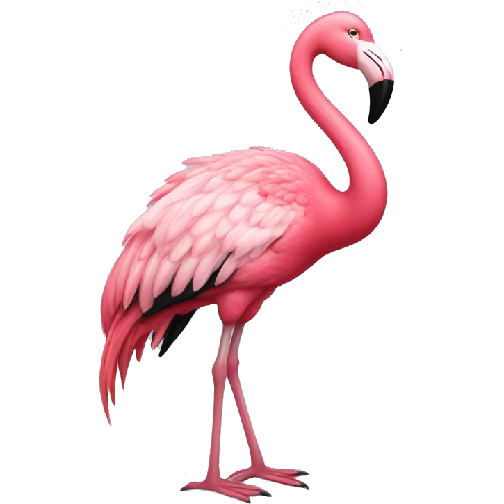 Flamingo wearing western clothes emoji