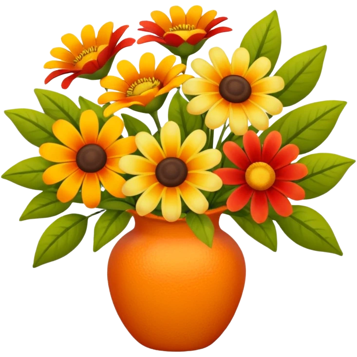 bouquet of flowers that are the colours of august  emoji