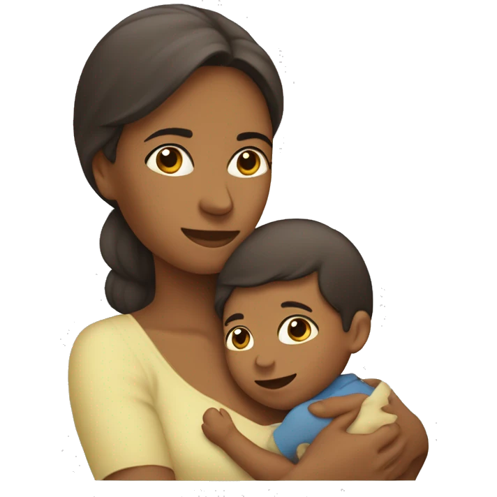 Mamá y bebé niño emoji