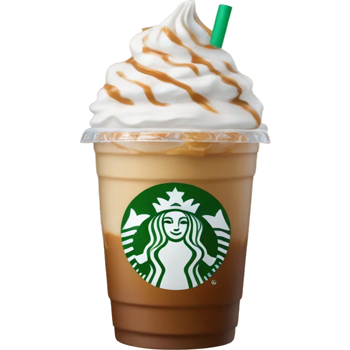 starbucks iced caramel macchiato cup  emoji