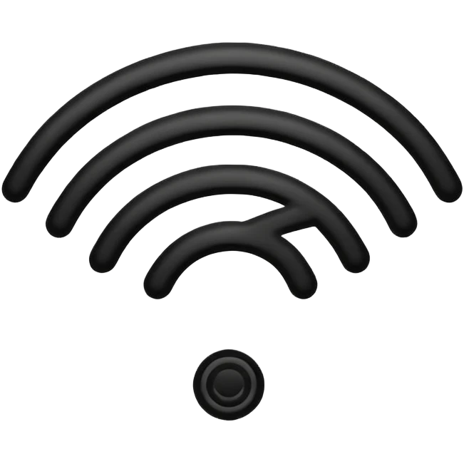 wifi single black line signal emoji