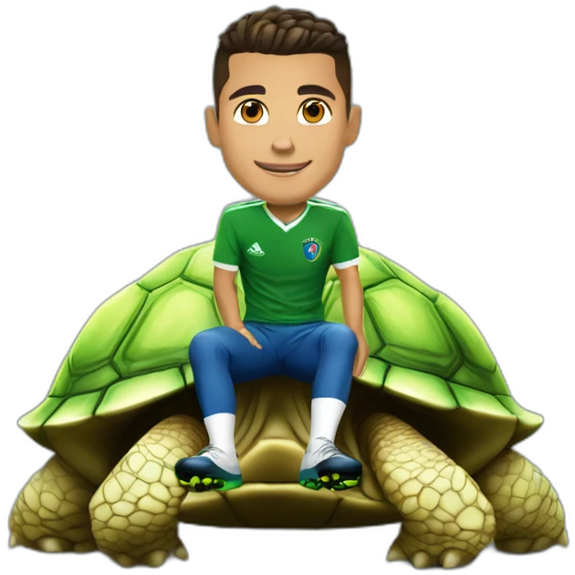 Ronaldo sur tortue emoji