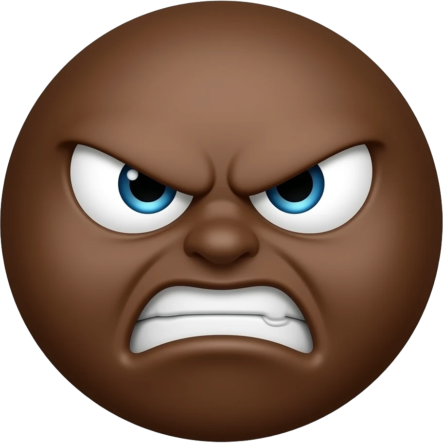 Super duper angry marron face emoji