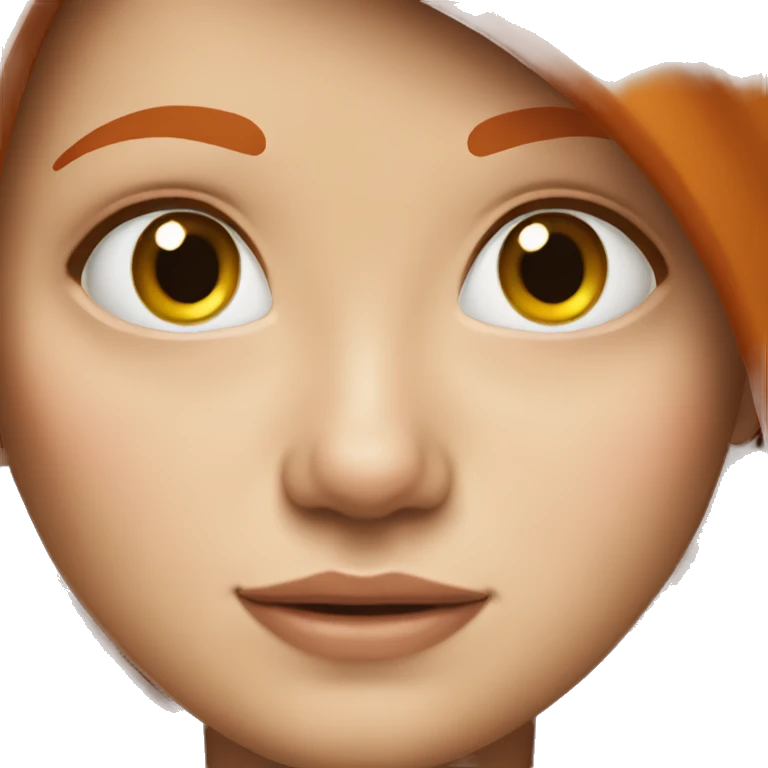redhead girl portrait emoji