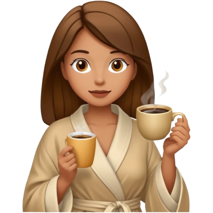 Women drinkers coffee in the morning  emoji