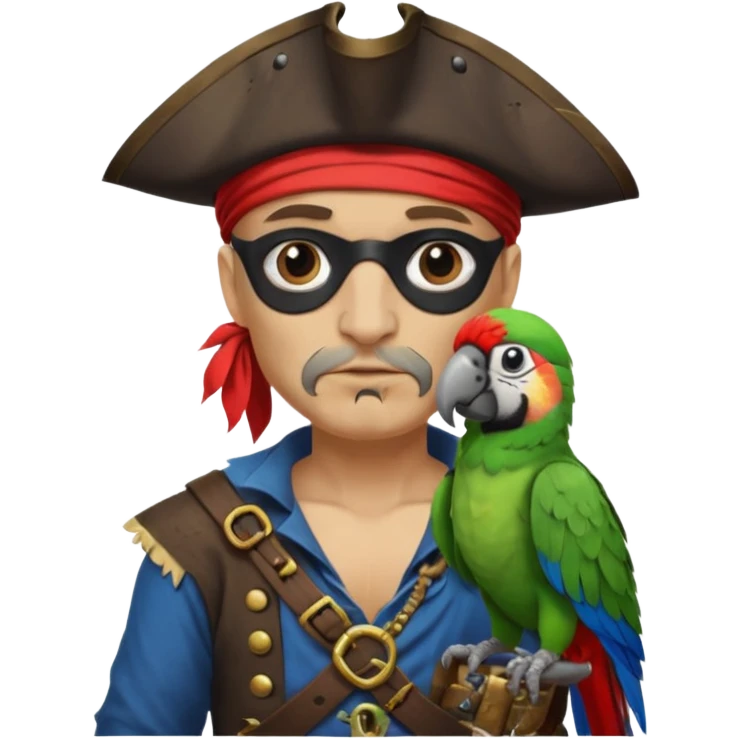 pirate and parrot emoji