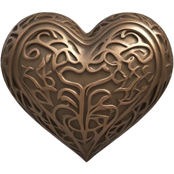 A bronze heart emoji