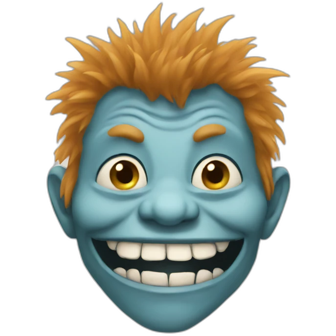 Troll face but normal emoji