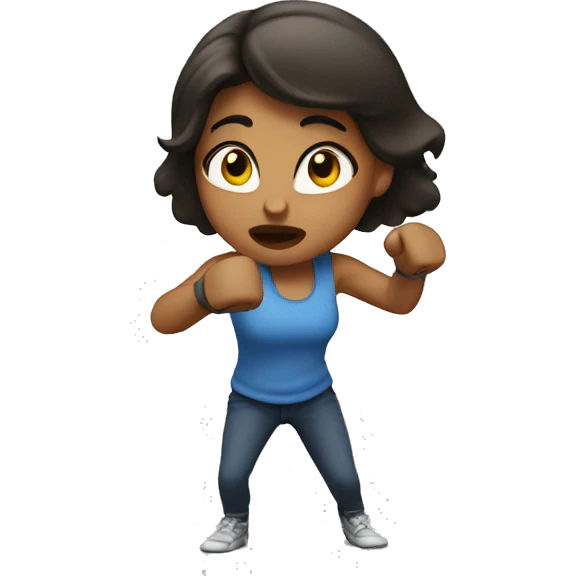 girl punching screen emoji